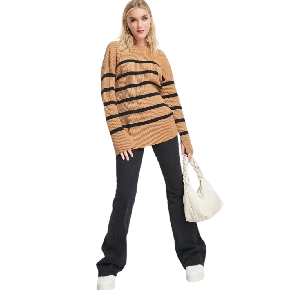 Abercrombie & Fitch Striped Slouchy Tunic Sweater Size XXS